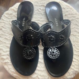 Jack Rogers black jelly sandals